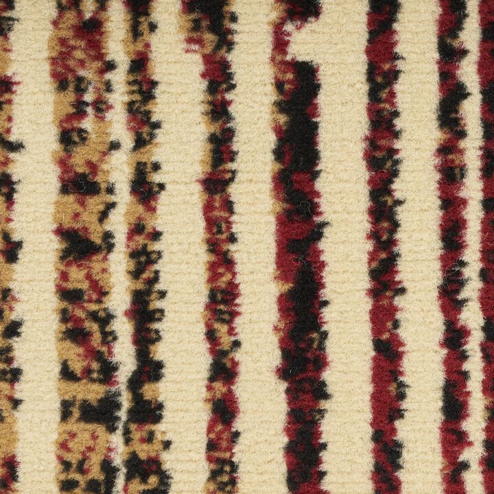 HomeRoots Striped Non Skid Runner Rug