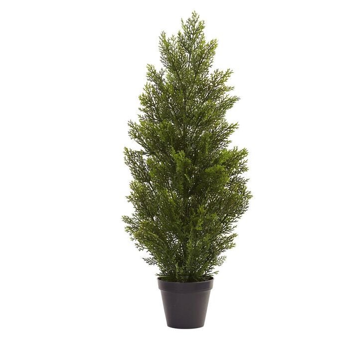 Nearly Natural 3-ft Mini Cedar Pine Tree (Indoor/Outdoor)