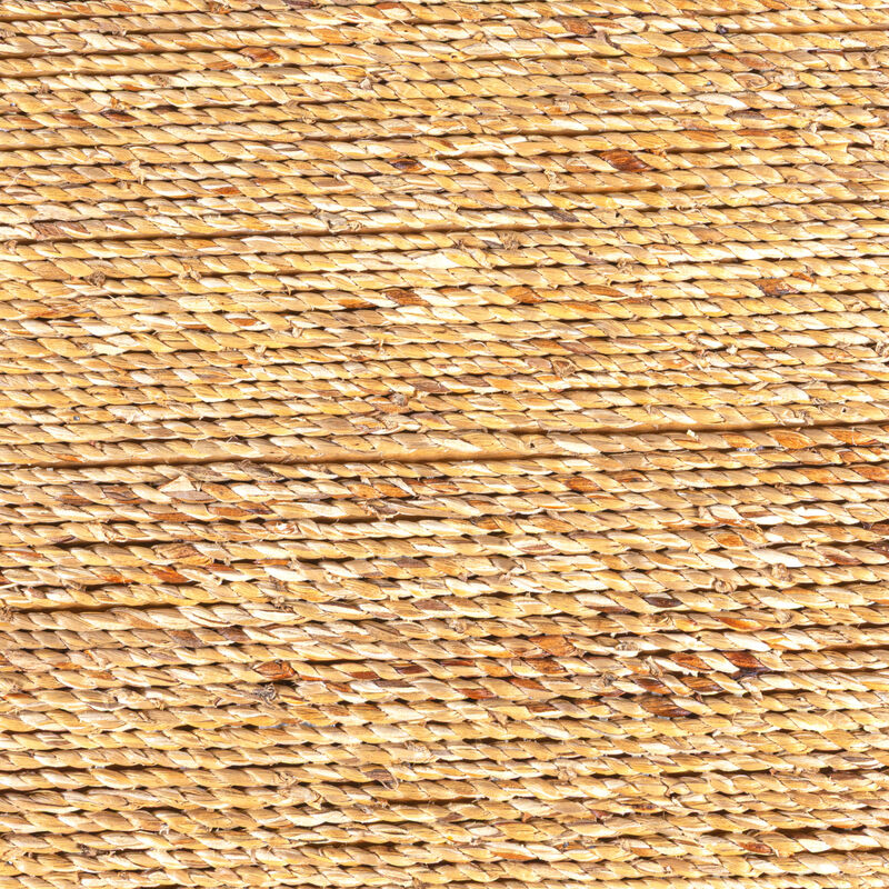 Woven Water Hyacinth & Acacia Wood Coffee Table with Waterfall Edge, Large image number 6