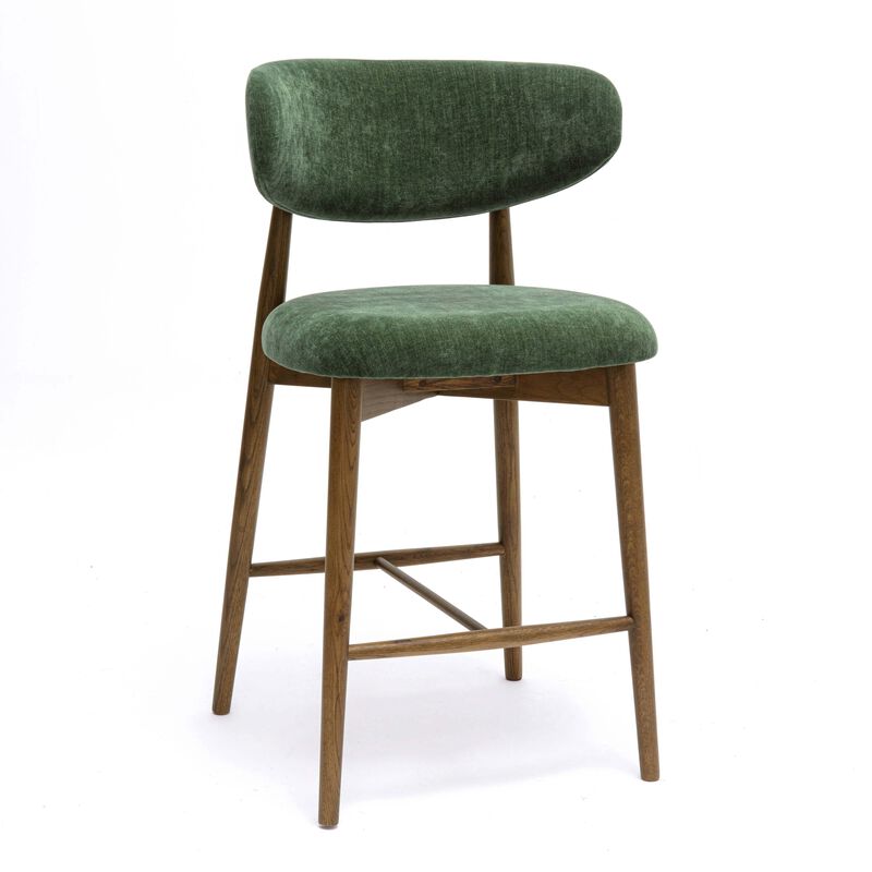 Performance Textured Velvet Counter Stool