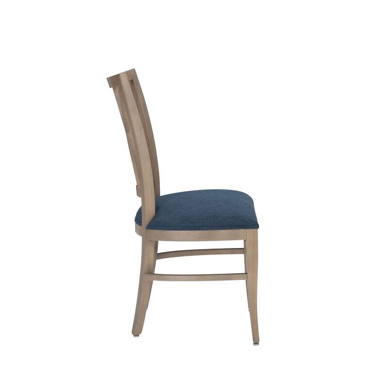 Linon Andes Chair Nat Blue Set Of 2