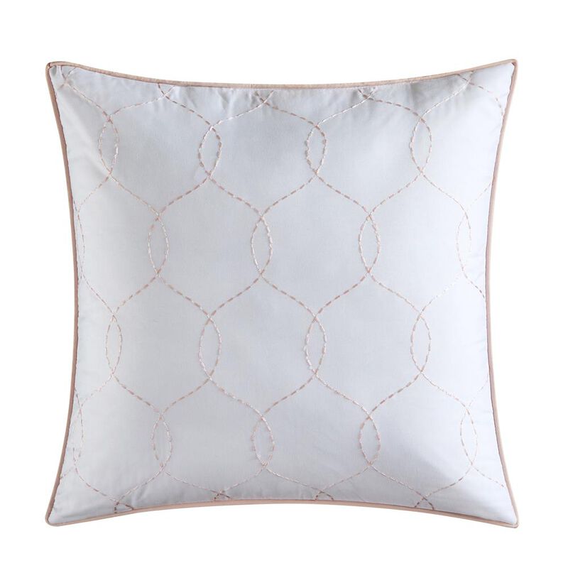 Chic Home Kensley Comforter Set Washed Crinkle Ruffled Flange Border Design Bedding Blush, Twin image number 8