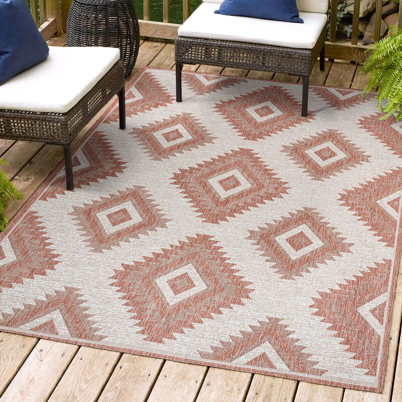 Lior Geometric Moroccan Diamond Indoor/Outdoor Area Rug