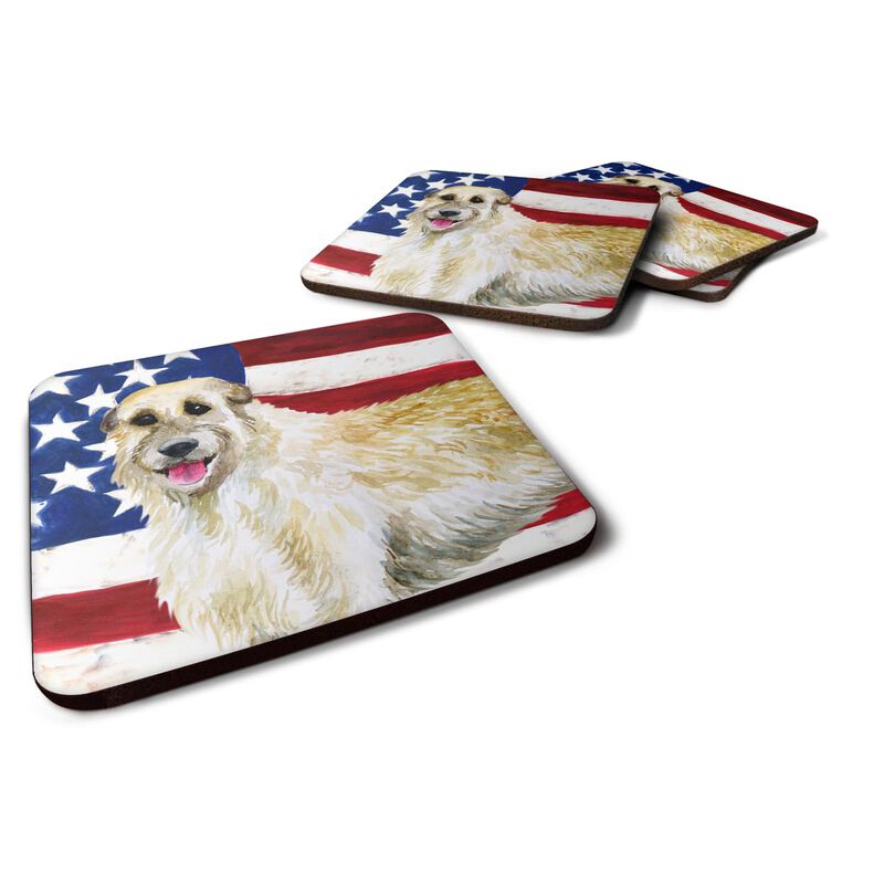 Caroline's Treasures Irish Wolfhound Patriotic Decorative coasters, Multicolor