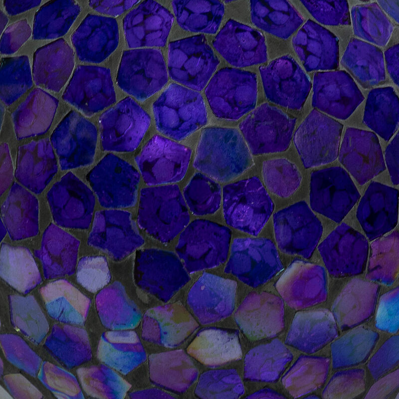 Sunnydaze Iridescent Purple Glass Mosaic Gazing Globe - 10 in - 2pk image number 3