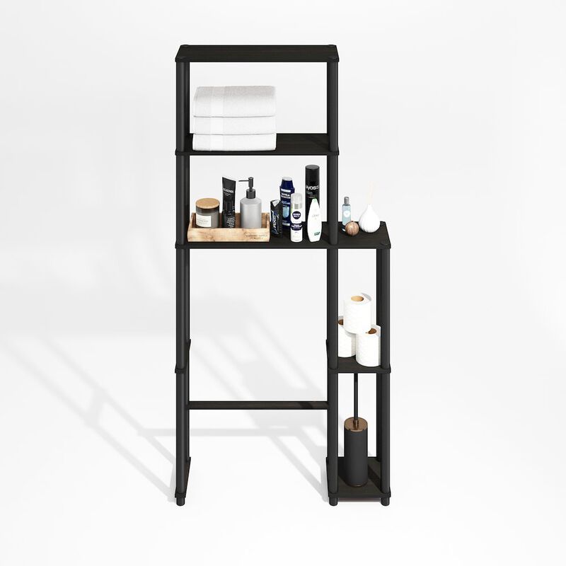 Turn-N-Tube Freestanding Over-The-Toilet Storage Rack with 5 Shelves
