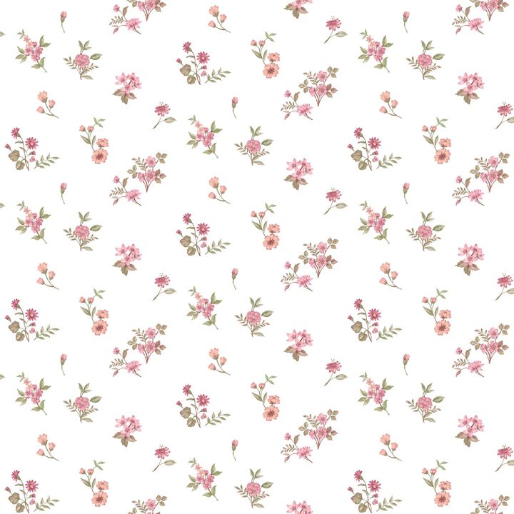 Blooming Garden Floral Blue Wallpaper 8361
