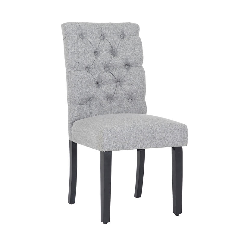 WestinTrends Upholstered Button Tufted Dining Chair
