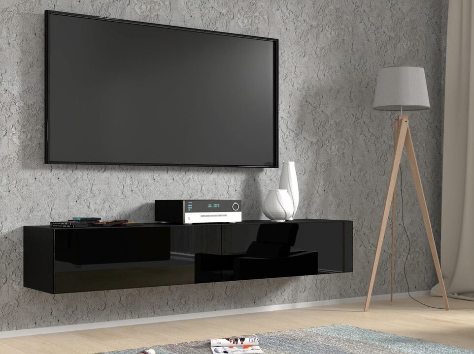 TV Cabinet BINGO 70.94 in - Hanging - White High Gloss