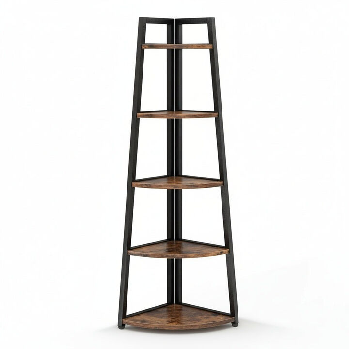 Tribesigns 5-Tier Corner Shelf 70" Ladder Shelf Small Bookshelf