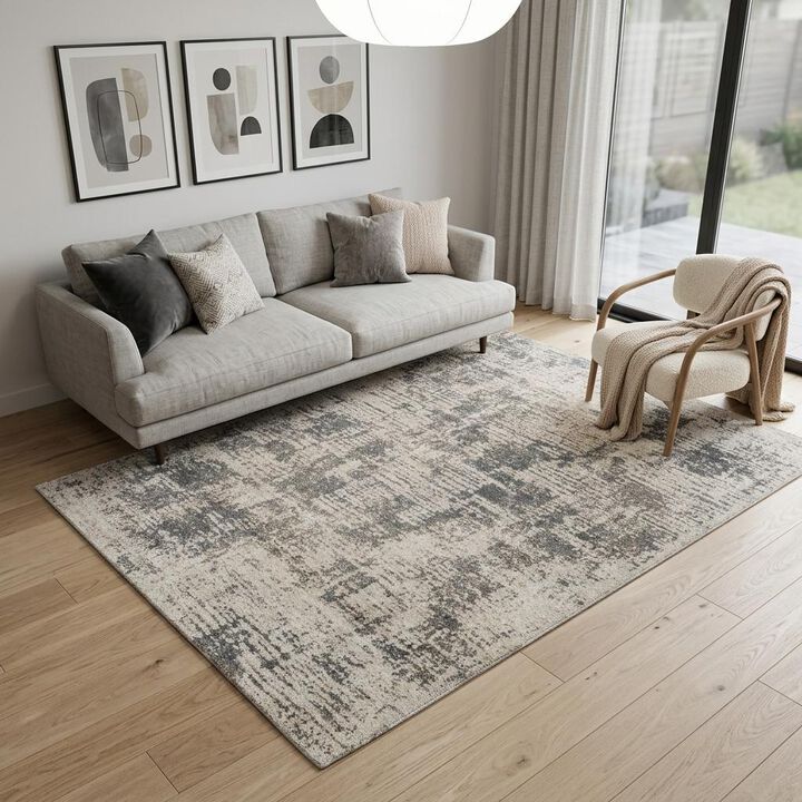 HomeRoots Abstract Power Loom Area Rug