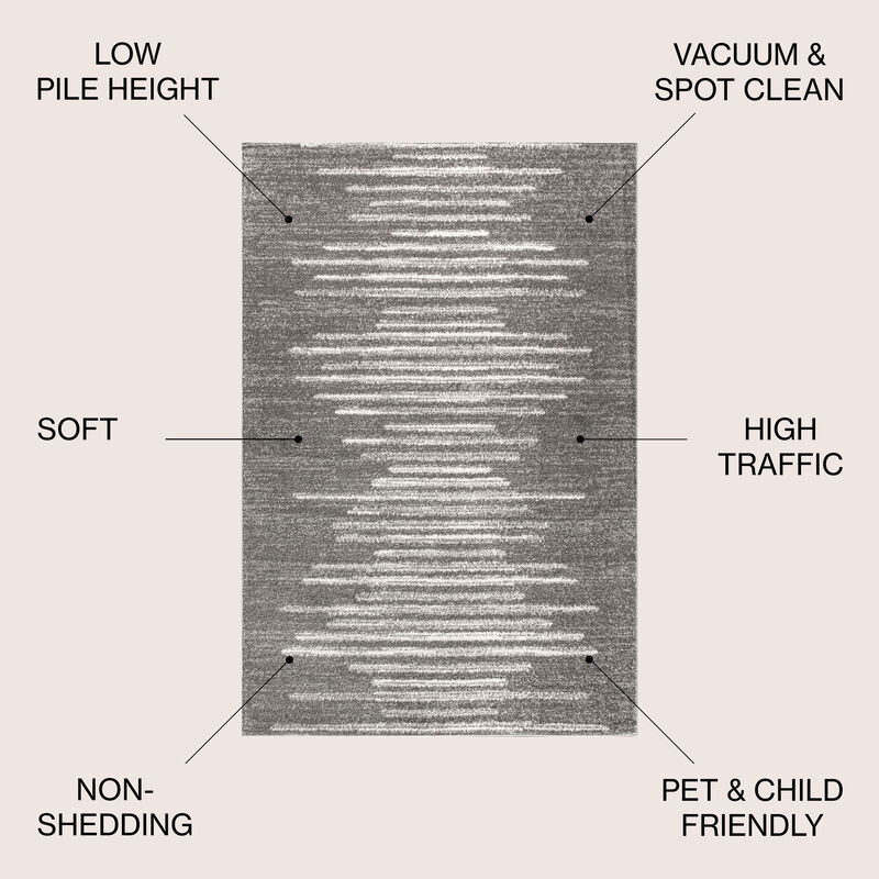 Aya Berber Stripe Geometric Area Rug