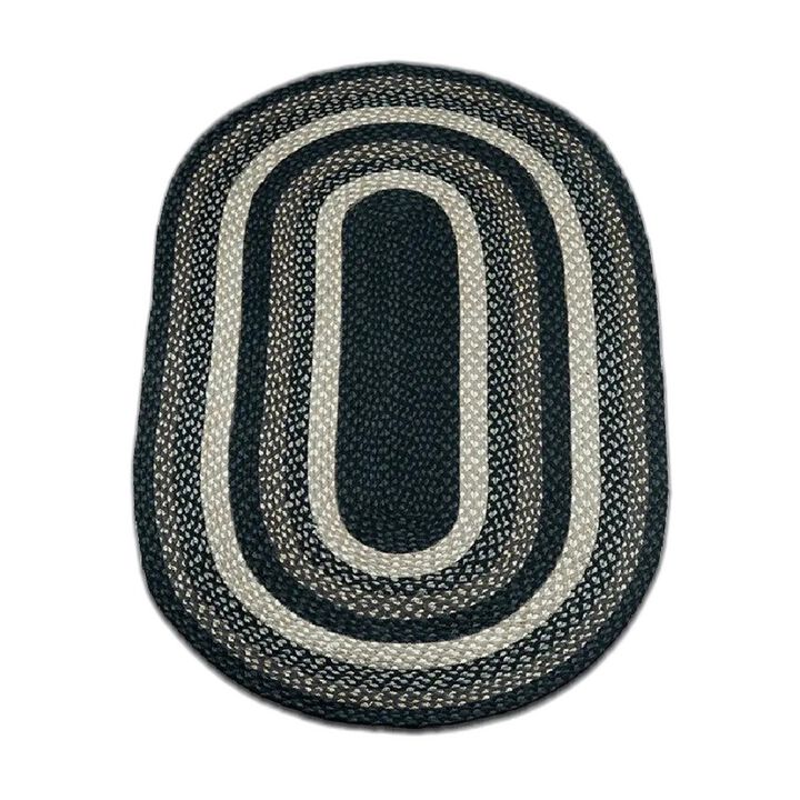 Earth Rugs C-313 Mocha Frappuccino Oval Braided Rug 3 Feet X 5 Feet