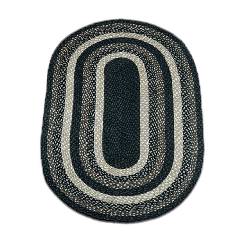 Earth Rugs C-313 Mocha Frappuccino Oval Braided Rug 3 Feet X 5 Feet image number 0