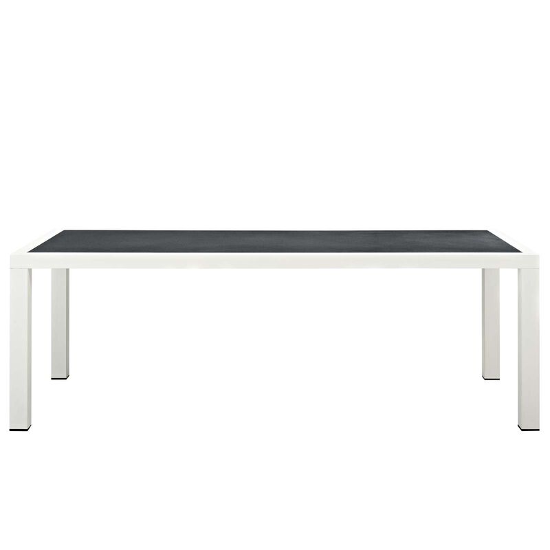 Modway - Stance 90.5" Outdoor Patio Aluminum Dining Table White Gray image number 2