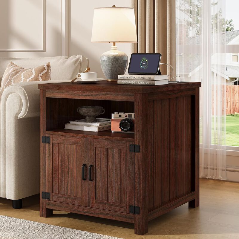 End Table with Charging Station image number 1