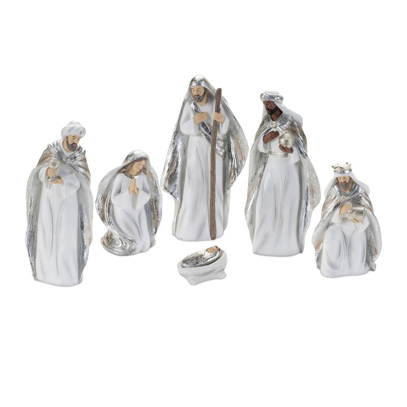 6-Piece Nativity Figurine Set – Holiday Holy Family Christmas Scene for Tabletop, Mantel, or Religious Decor