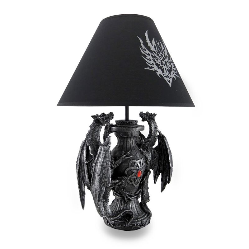 Gothic Guardians Of Light Medieval Dragons Table Lamp image number 1