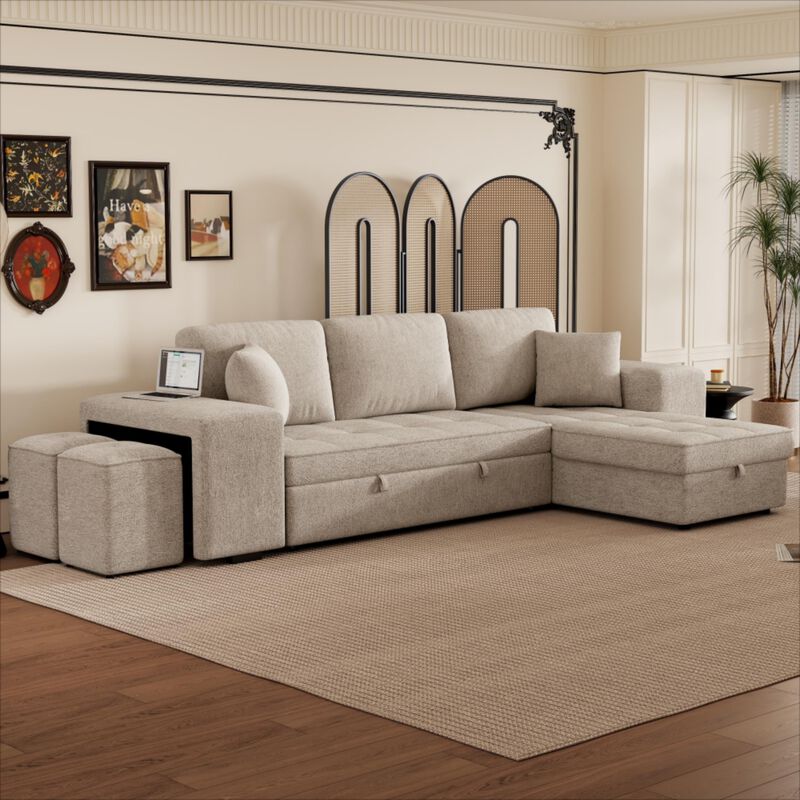 Torwuf Reversible Sleeper Sectional Sofa image number 1