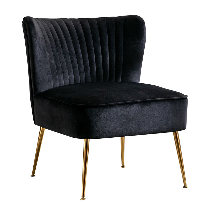 WestinTrends 25" Wide Tufted Velvet Accent Chair