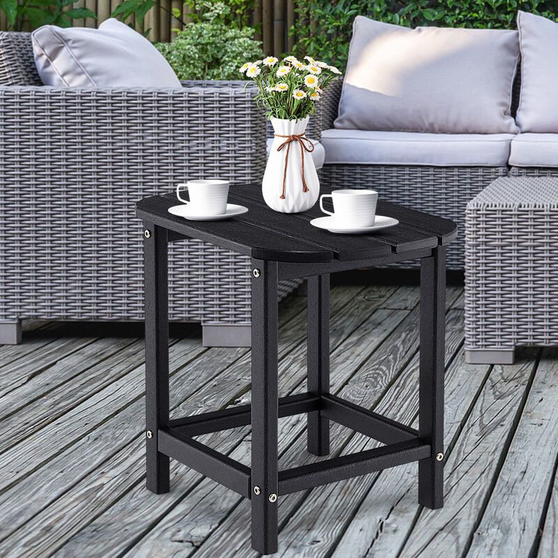 Weather Resistant Side Table for Garden Yard Patio Outdoor Use