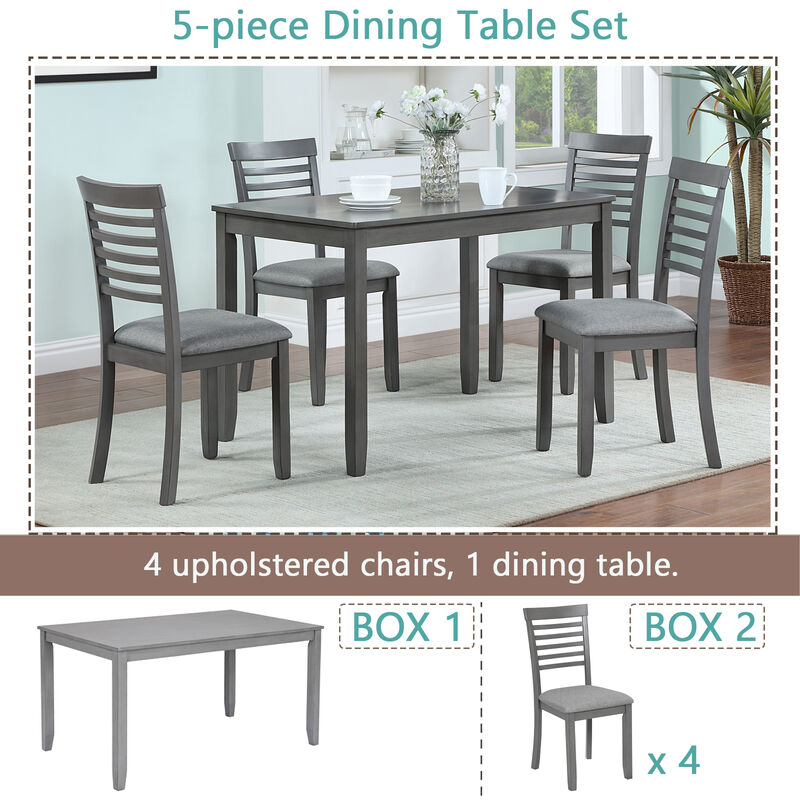 Befrig 5‑Piece Farmhouse Dining Set image number 7