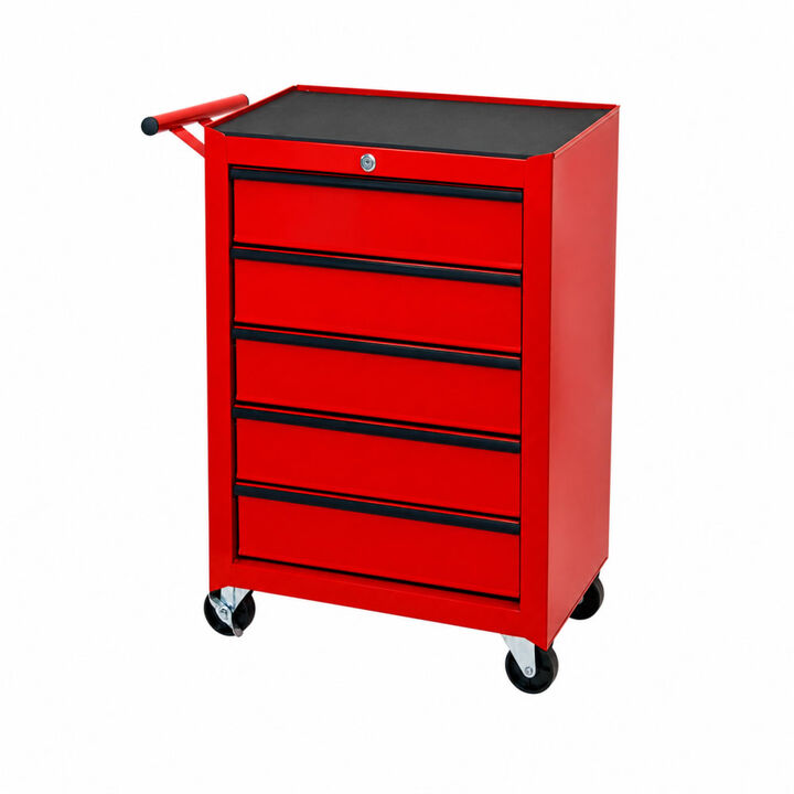 ELEMENT ACE Rolling 5-Drawer Metal Tool Chest with Ball Bearing Slides, Storage Organizer with Casters for Garages & Workspaces