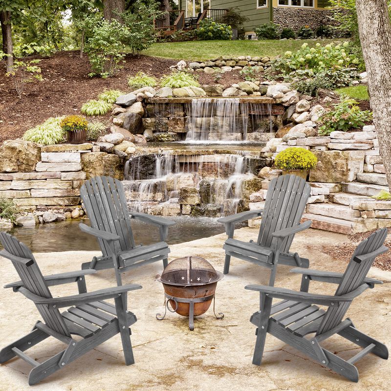 Hivvago Cedar Wood Patio Chair Set of 2 image number 6