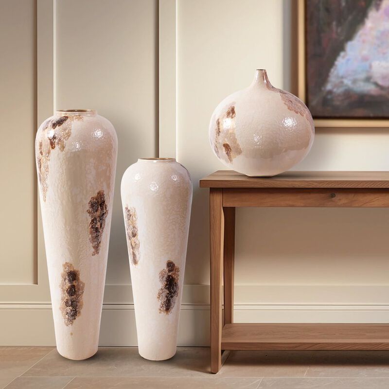 Howard Elliott Petrini Tuscan Small Round Iron Vase image number 8