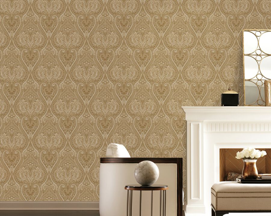 Zen Lace Gold Wallpaper AM22002-1