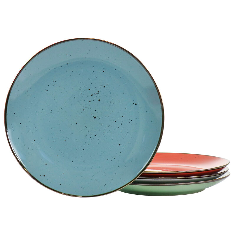 Elama Evelyn 20 Piece Mix and Match Round Stoneware Dinnerware Set in Assorted Colors