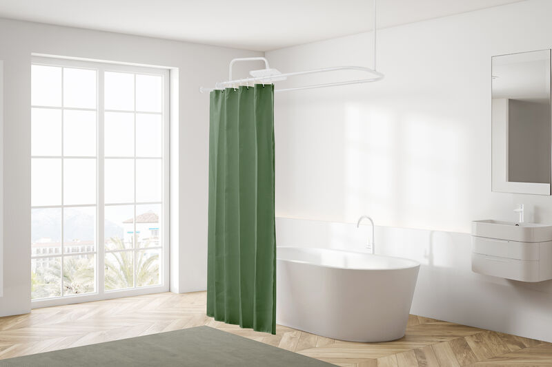 Rustproof Aluminum Hoop Shower Rod image number 7