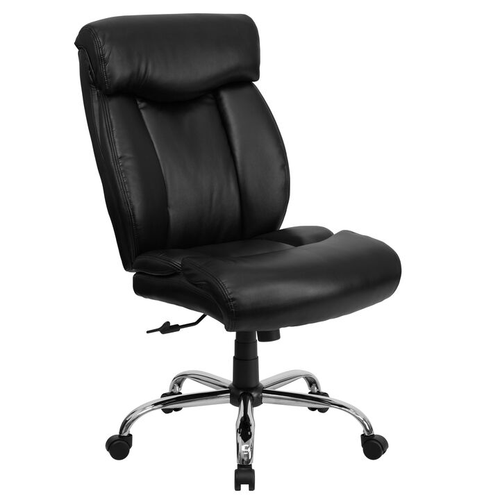 HERCULES Series Big & Tall 400 lb. Rated Black Fabric Executive Ergonomic Office Chair and Chrome Base