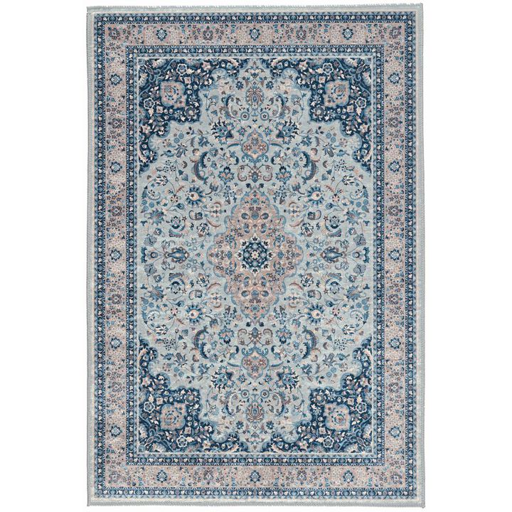 Linon Emerald Barton Blue & Ivory, Rug