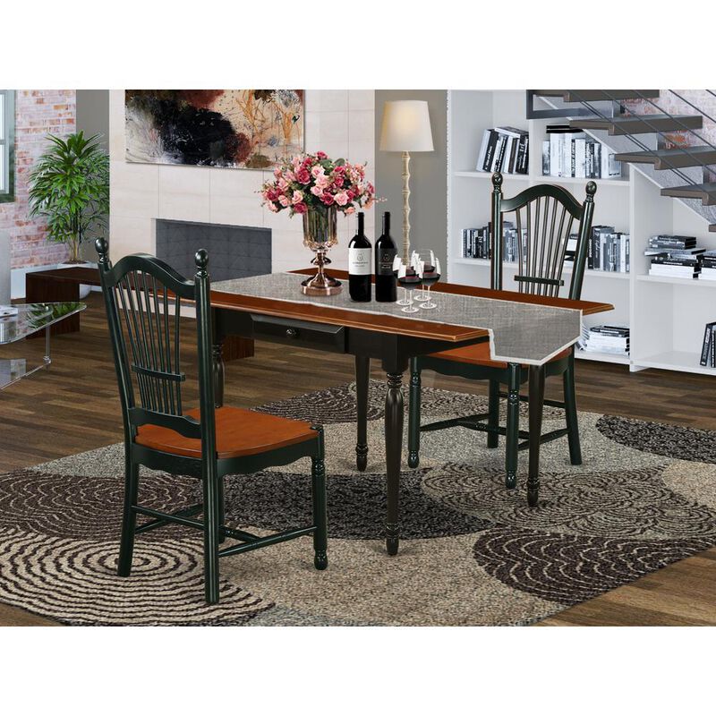 Dining Room Set Black & Cherry