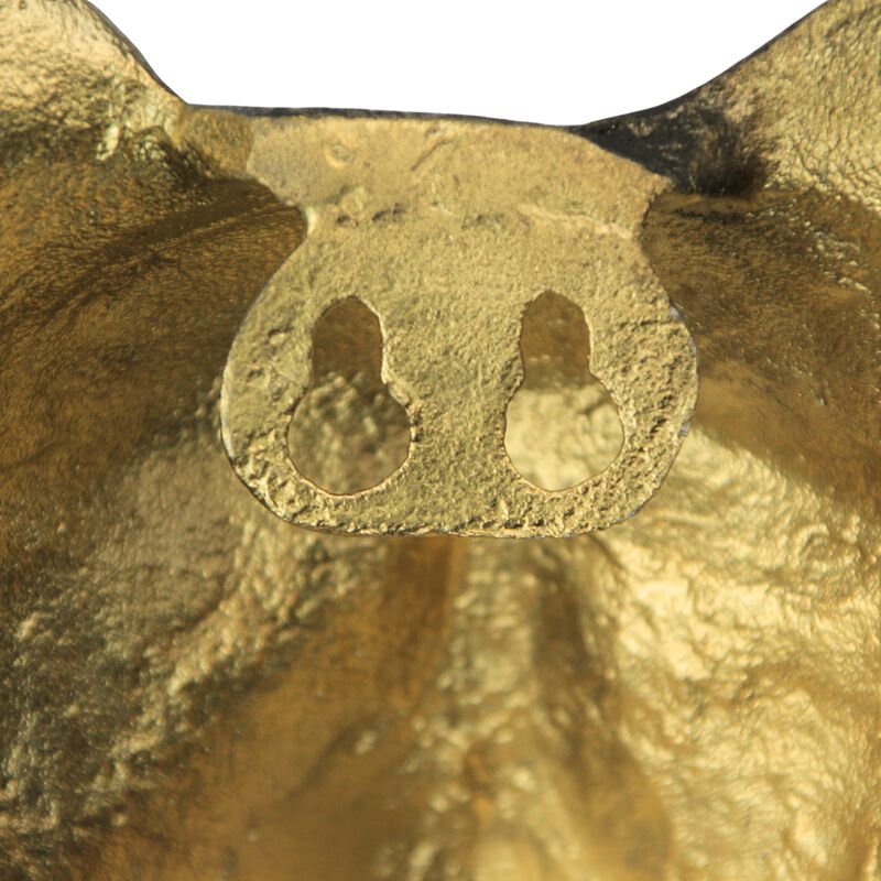 Gold Fox Head Wall Hanging With Spectacles, Whimsical Animal Decor, 6 High image number 4