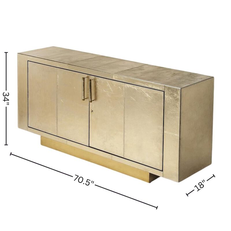 Starlight Canyon Home Gold Buffet Cabinet with Storage – Elegant Sideboard Cabinet for Dining