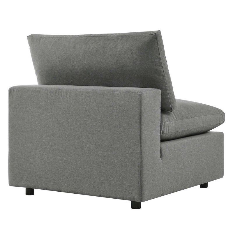 Commix Overstuffed Outdoor Patio Armless Chair image number 4