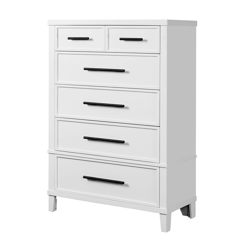 Hudson White Drawer Chest image number 4
