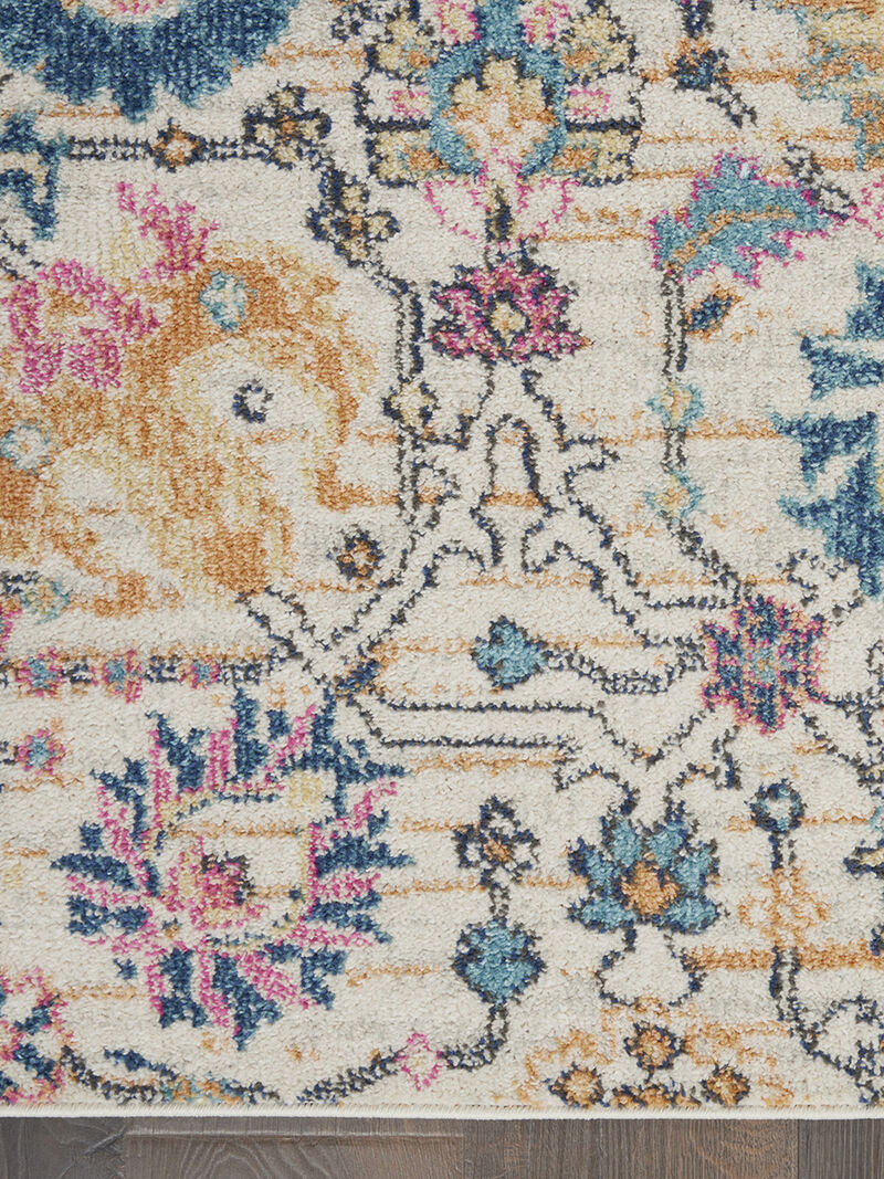 Passion PSN01 Ivory/Multicolor 2'2" x 10' Rug image number 3