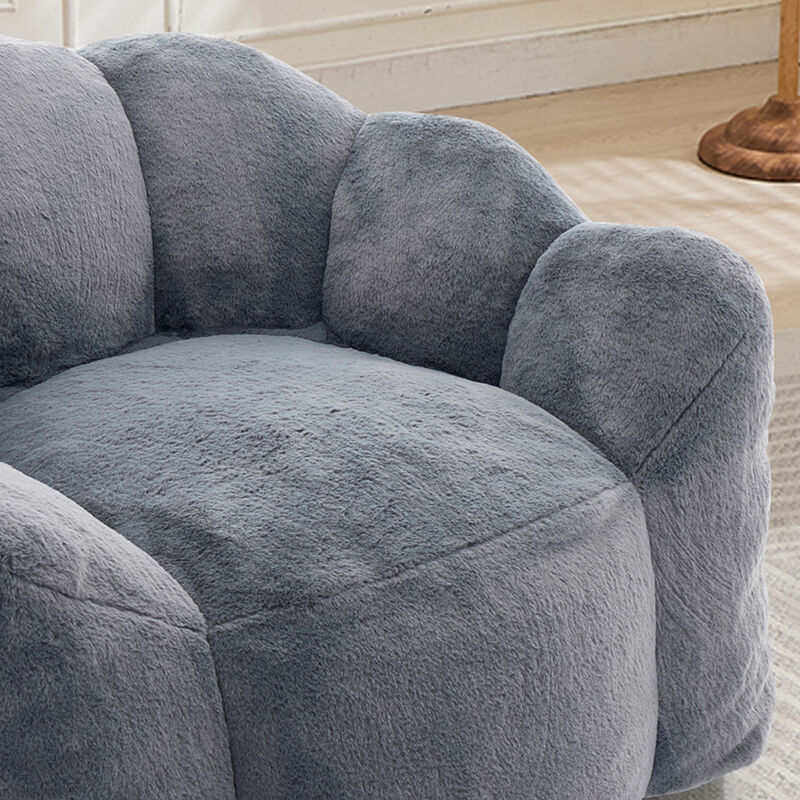 GOODSILO Ergonomic Memory Foam Bean Bag Sofa Chair with Pull Ring for Easy Mobility and Relaxation image number 8