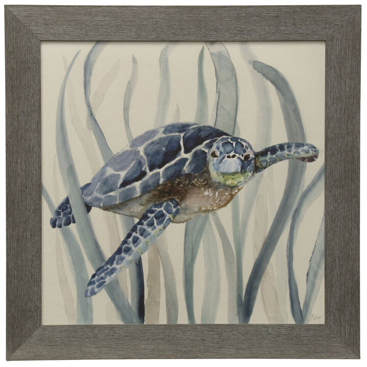 Turtle In Seagrass I Wall Art