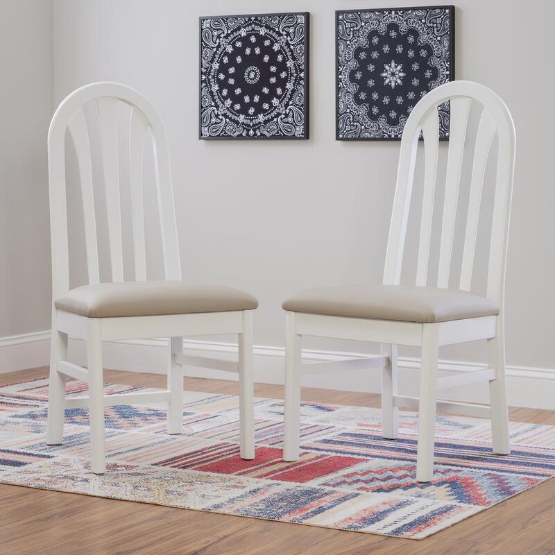 Linon Jesper White Chair Uph Seat