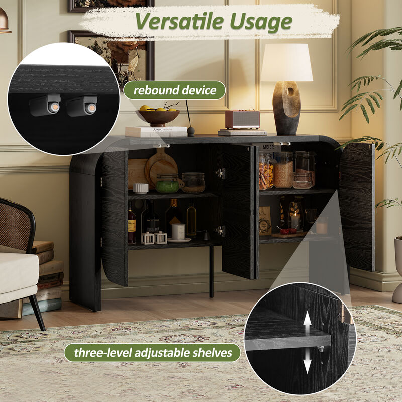 Merax Vintage 4-Door Sideboard Storage Cabinet