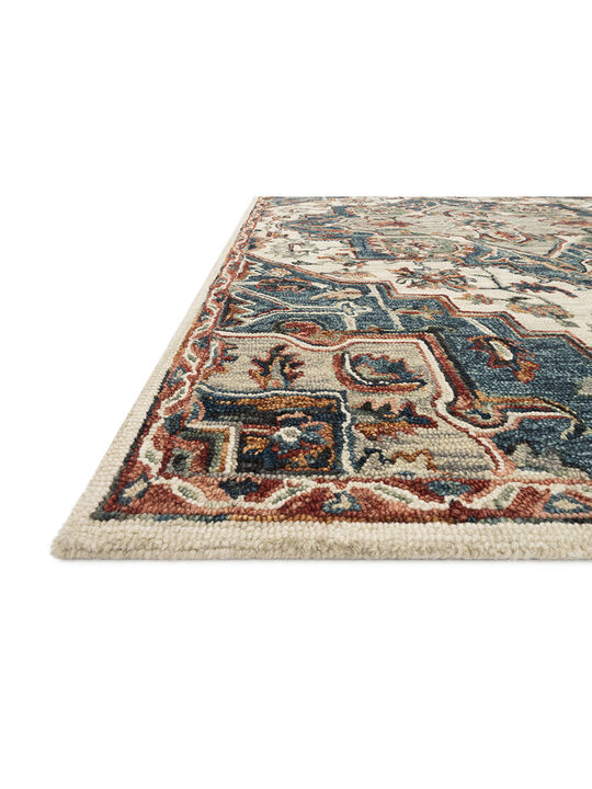 Victoria VK16 Blue/Red 3'6" x 5'6" Rug