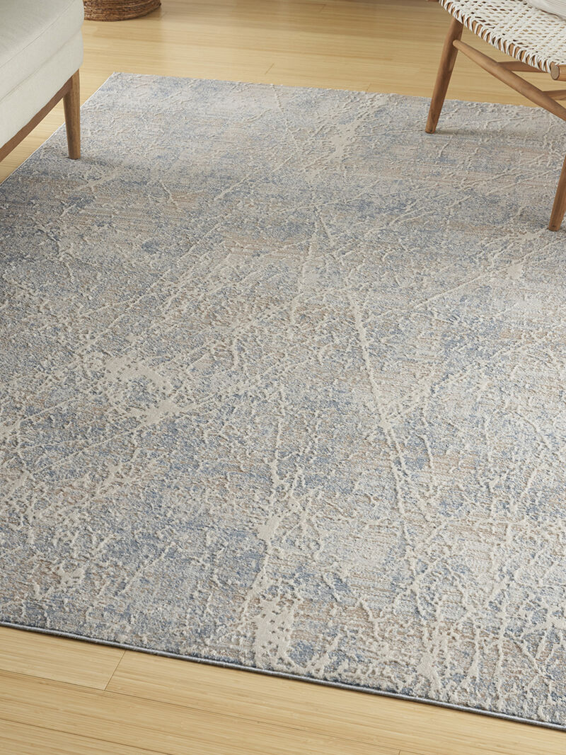Exhale EXL02 Beige/Blue 5'3" x 7'3" Rug