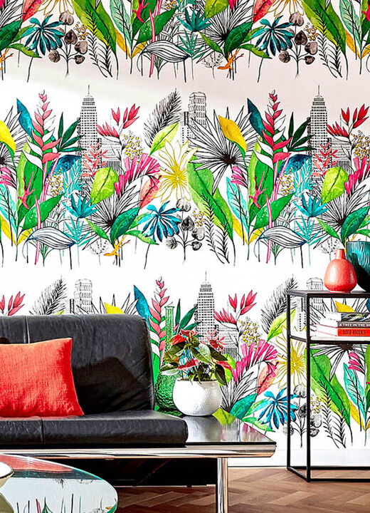 Sierra Multicolor Urban Tropic Wallpaper