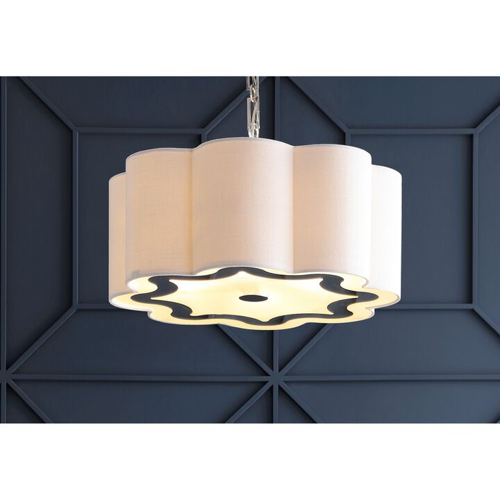 Coquille Adjustable Scalloped Shade Metal LED Pendant