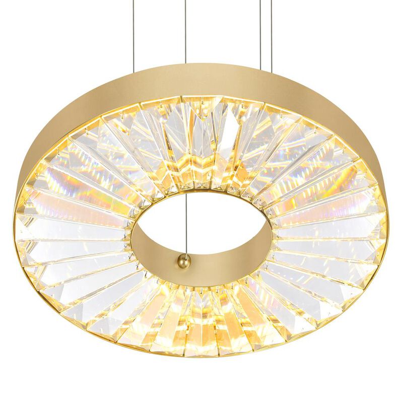 CWI Lighting Bjoux LED Chandelier With Sun Gold Finish