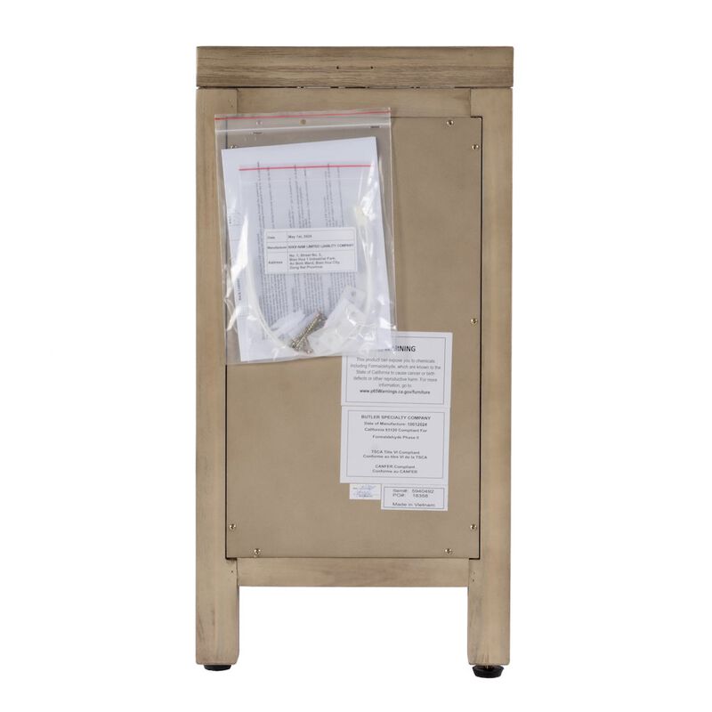 Butler Specialty 12 in. W Rectangular Wood 1 Door Narrow End Table with Pull-Out Tray